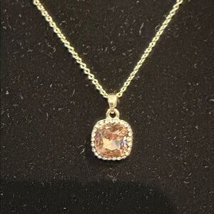 NWOT LOFT Sparkle Square Chain Necklace